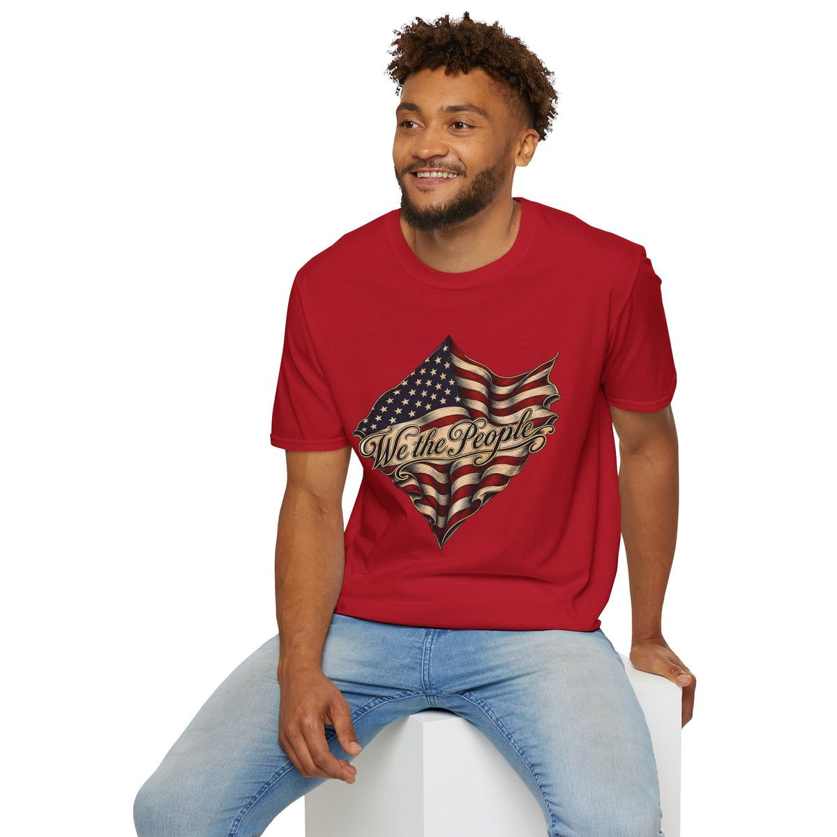 We the People Flag T-Shirt — Vintage American Patriotic Tee
