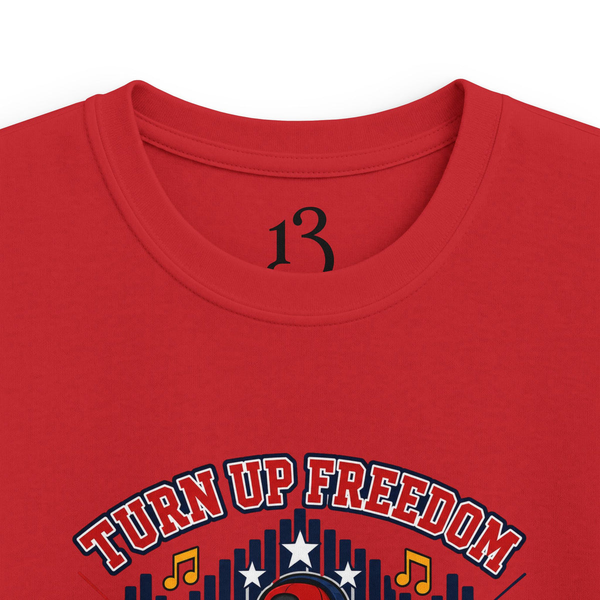 Kids Tee - "Turn Up Freedom" USA Sound Crew Patriotic Eagle Graphic