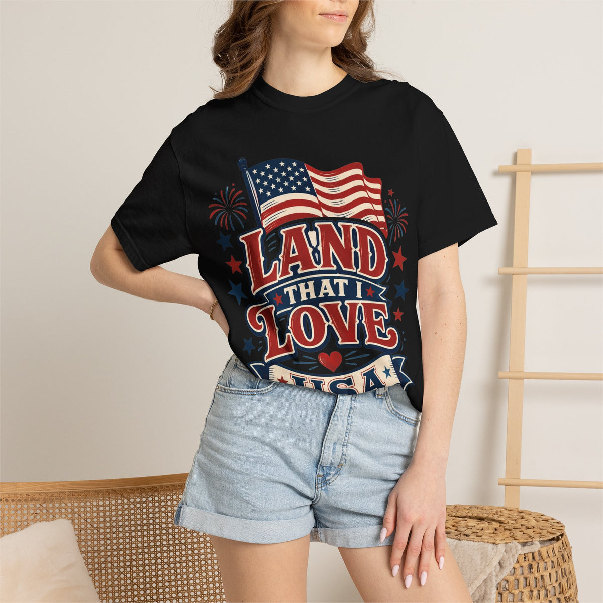 Land That I Love USA T-Shirt — Patriotic American Flag Tee for 4th of July