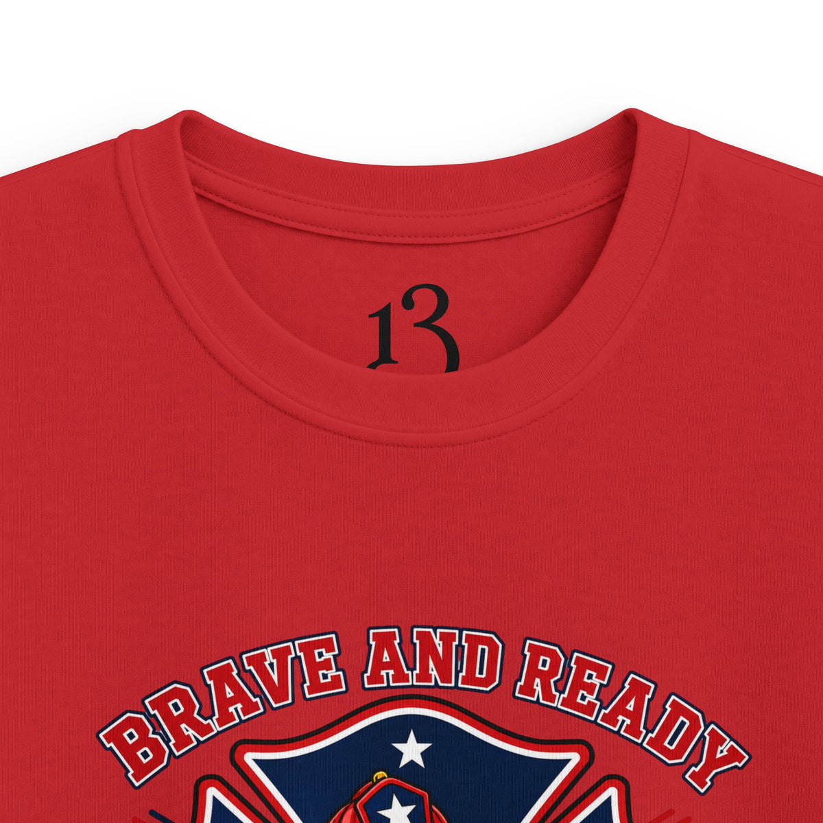 Kids Tee — Brave and Ready Fire Rescue Crew Graphic