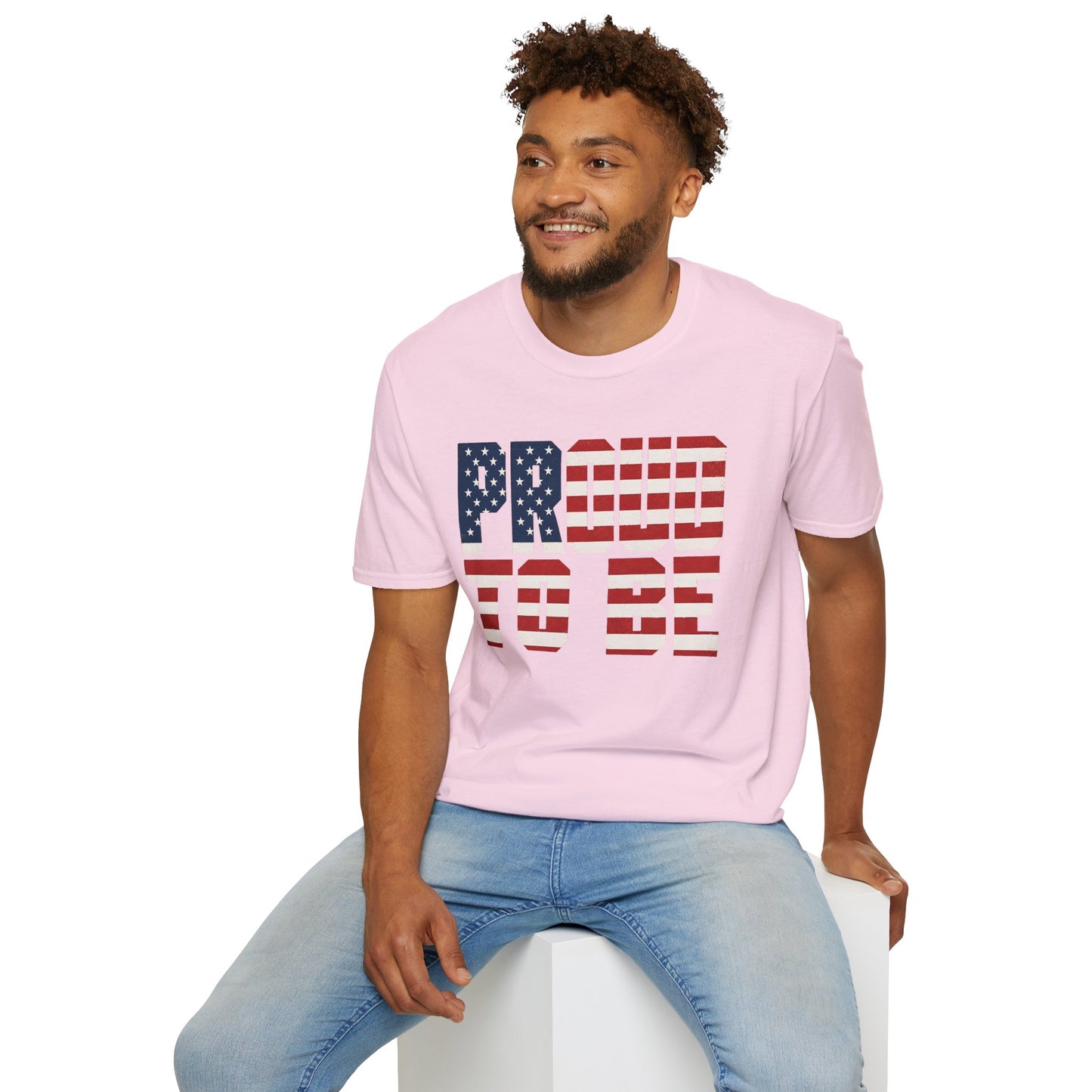 Proud To Be American T-Shirt — Patriotic USA Flag Graphic Tee