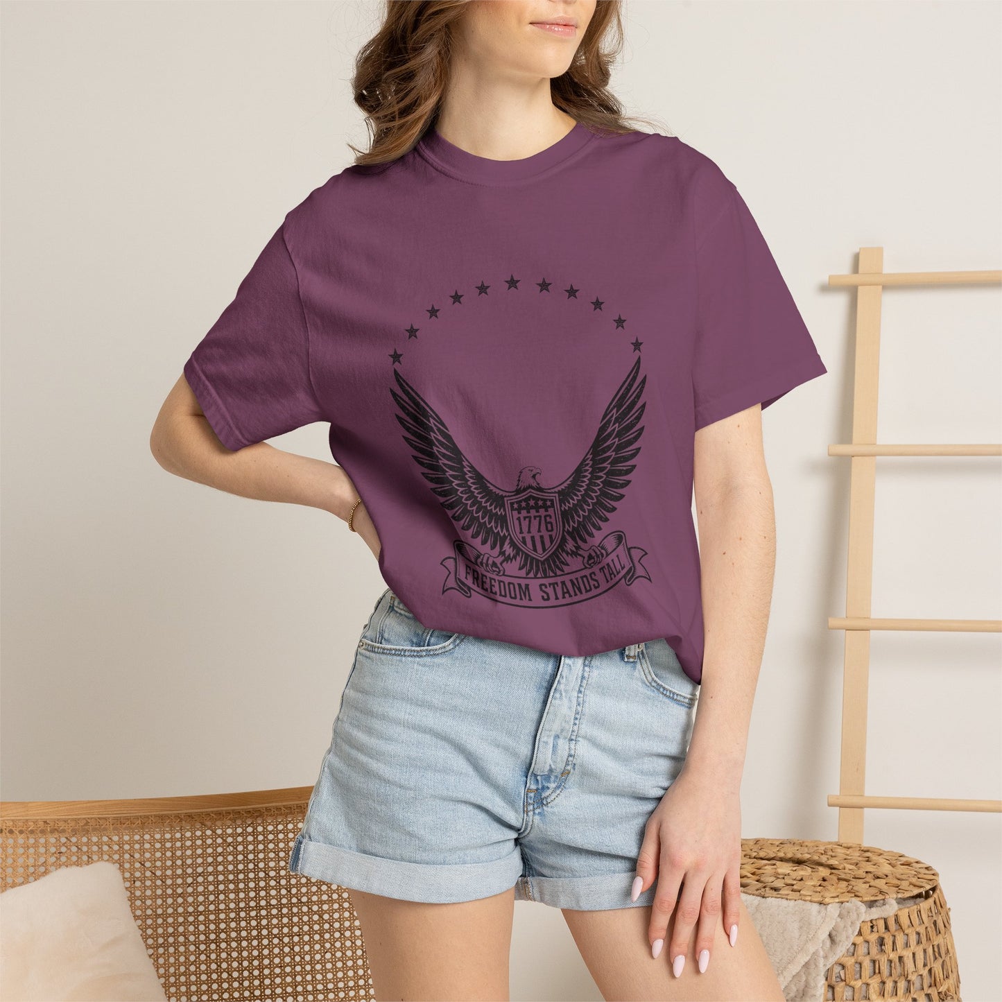 Freedom Stands Tall Eagle T-Shirt — 1776 Patriotic Tee
