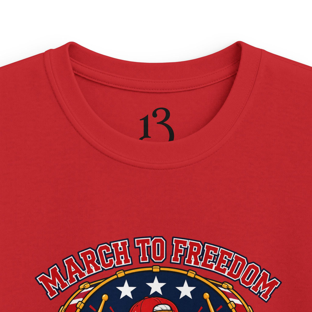 Kids Patriotic Eagle Tee - 'March to Freedom' Drumline Shirt