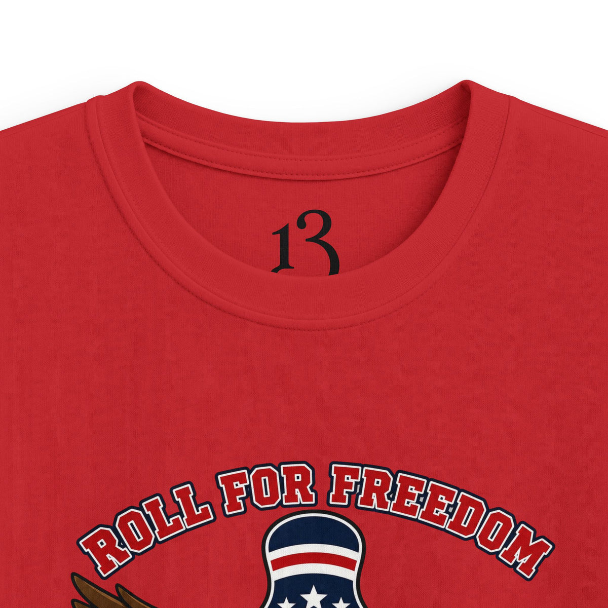 Kids Tee - Bowling Eagle “Roll For Freedom” Patriotic Graphic