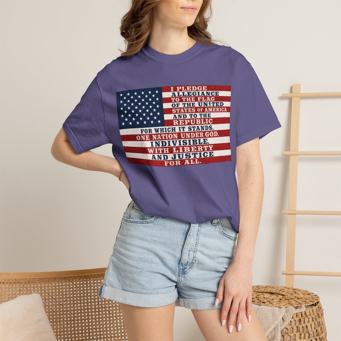 Pledge of Allegiance American Flag T-Shirt