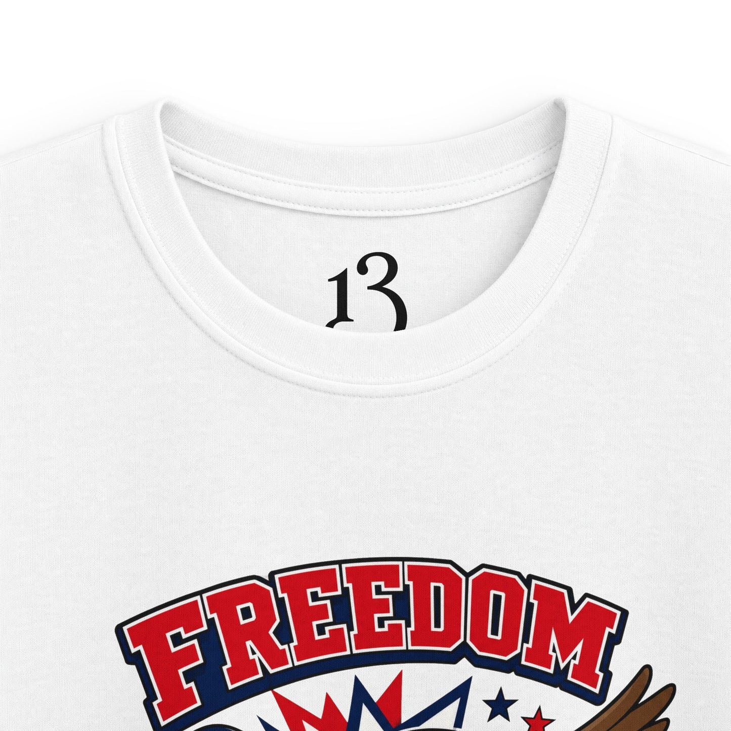 Kids Tee — 'Freedom Flies Fast' American Eagle Patriotic Shirt
