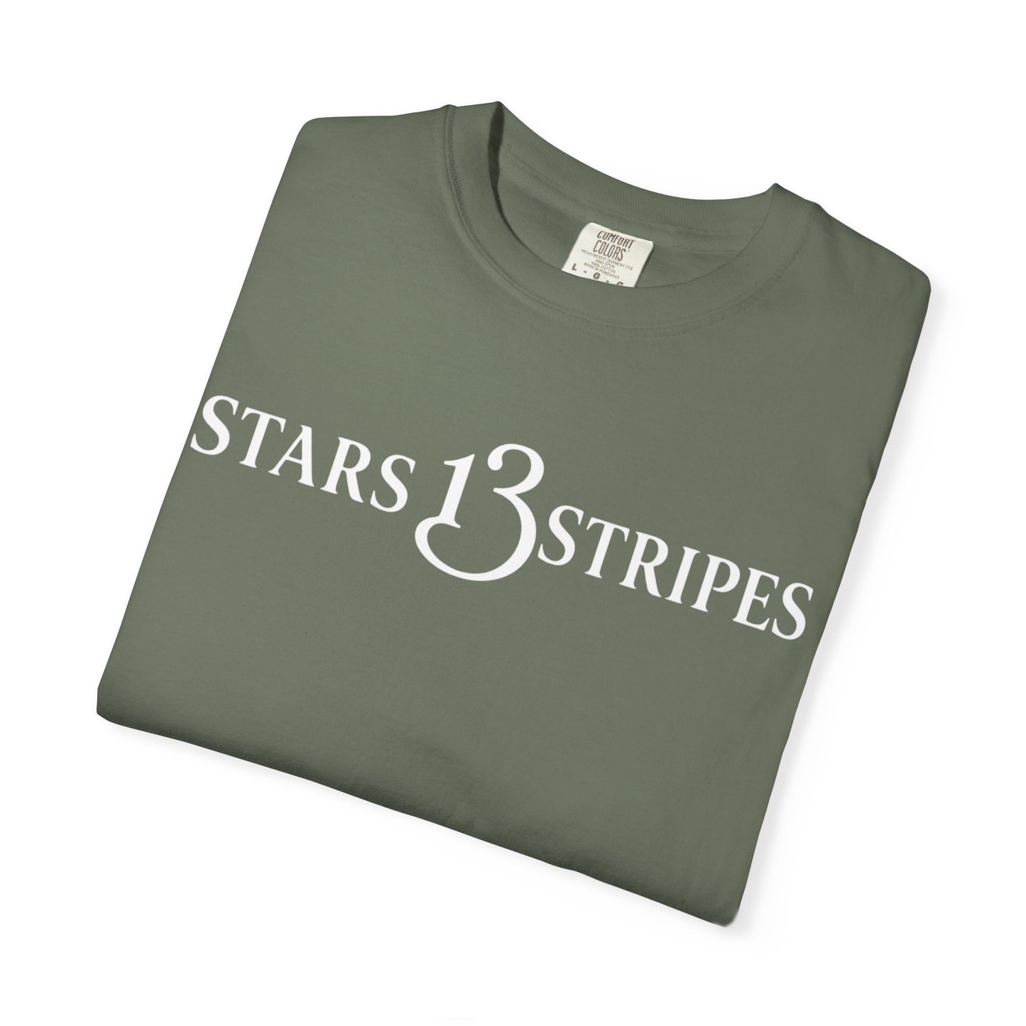 Stars13stripeS T‑Shirt — Vintage Olive Graphic Tee