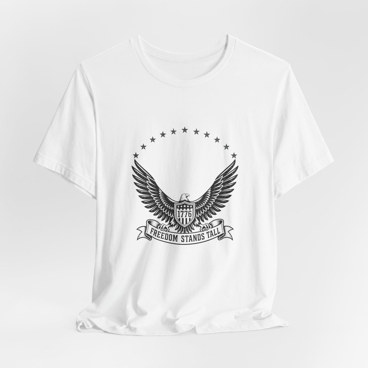 Freedom Stands Tall Eagle Tee — Patriotic 1776 American Flag Graphic T-Shirt