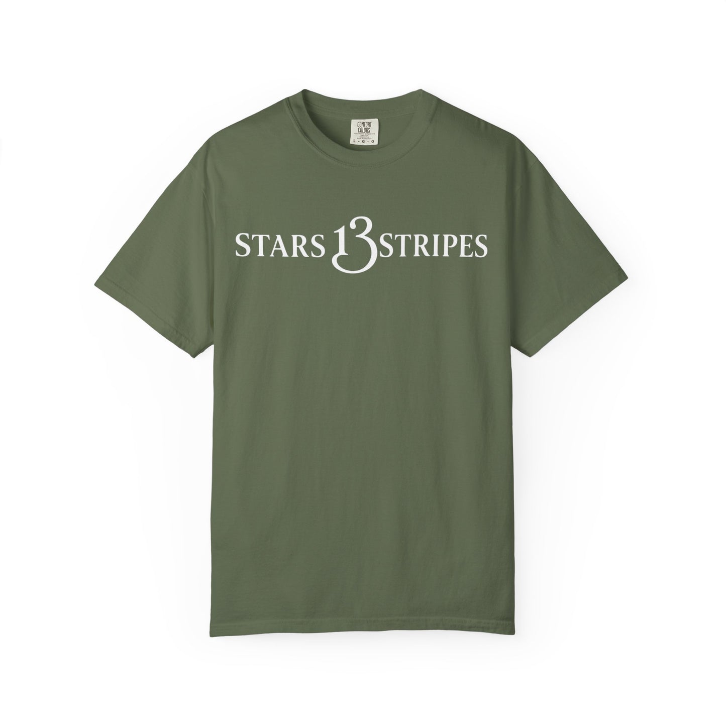 Stars13stripeS T‑Shirt — Vintage Olive Graphic Tee
