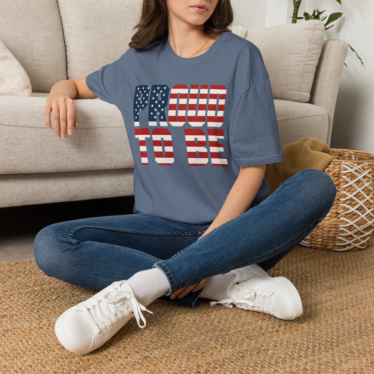 Proud To Be American T-Shirt — Patriotic USA Flag Graphic Tee