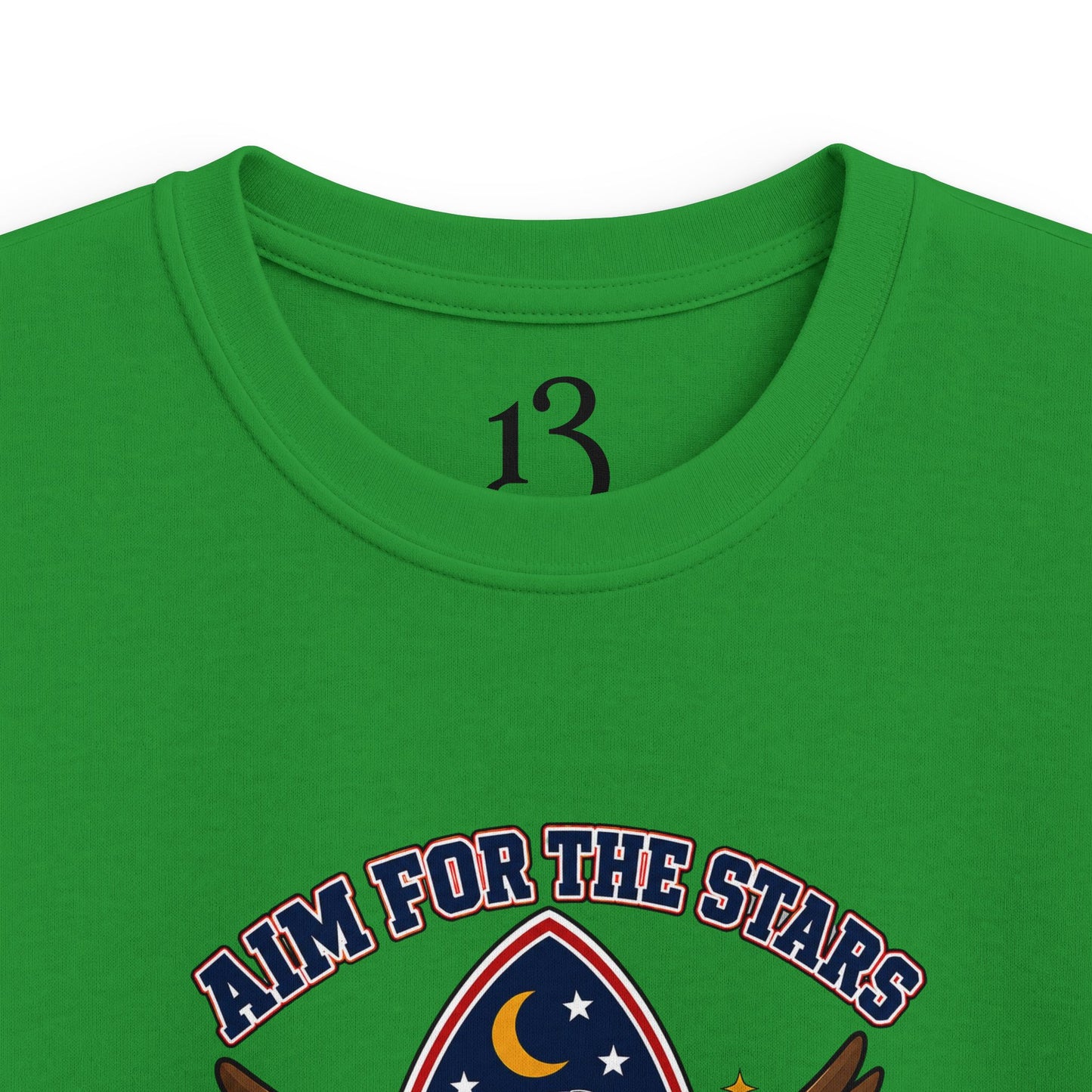 Kids Tee — 'Aim for the Stars' Rocket Eagle Graphic Shirt
