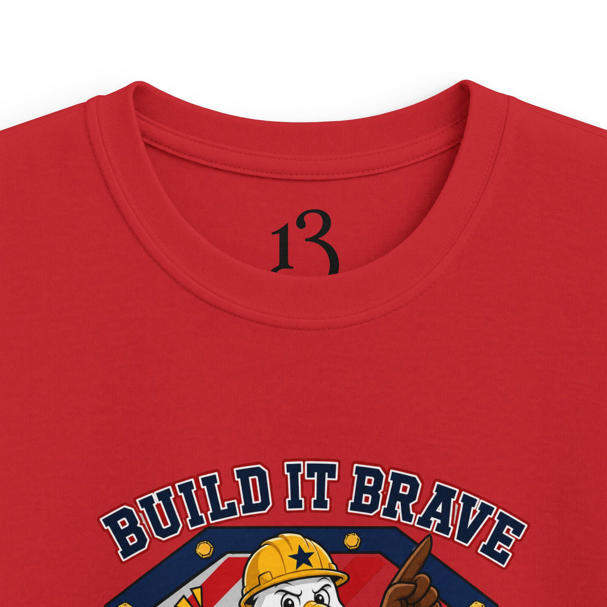 Kids Tee - 'Build It Brave, Make USA Strong' Patriotic Bald Eagle Design