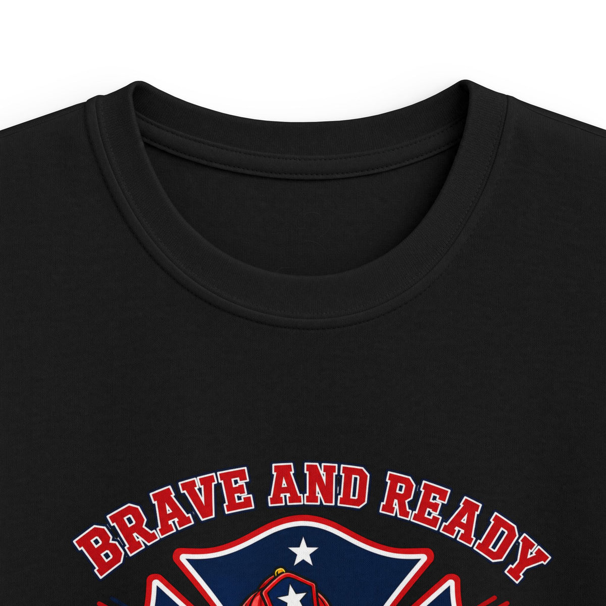 Kids Tee — Brave and Ready Fire Rescue Crew Graphic