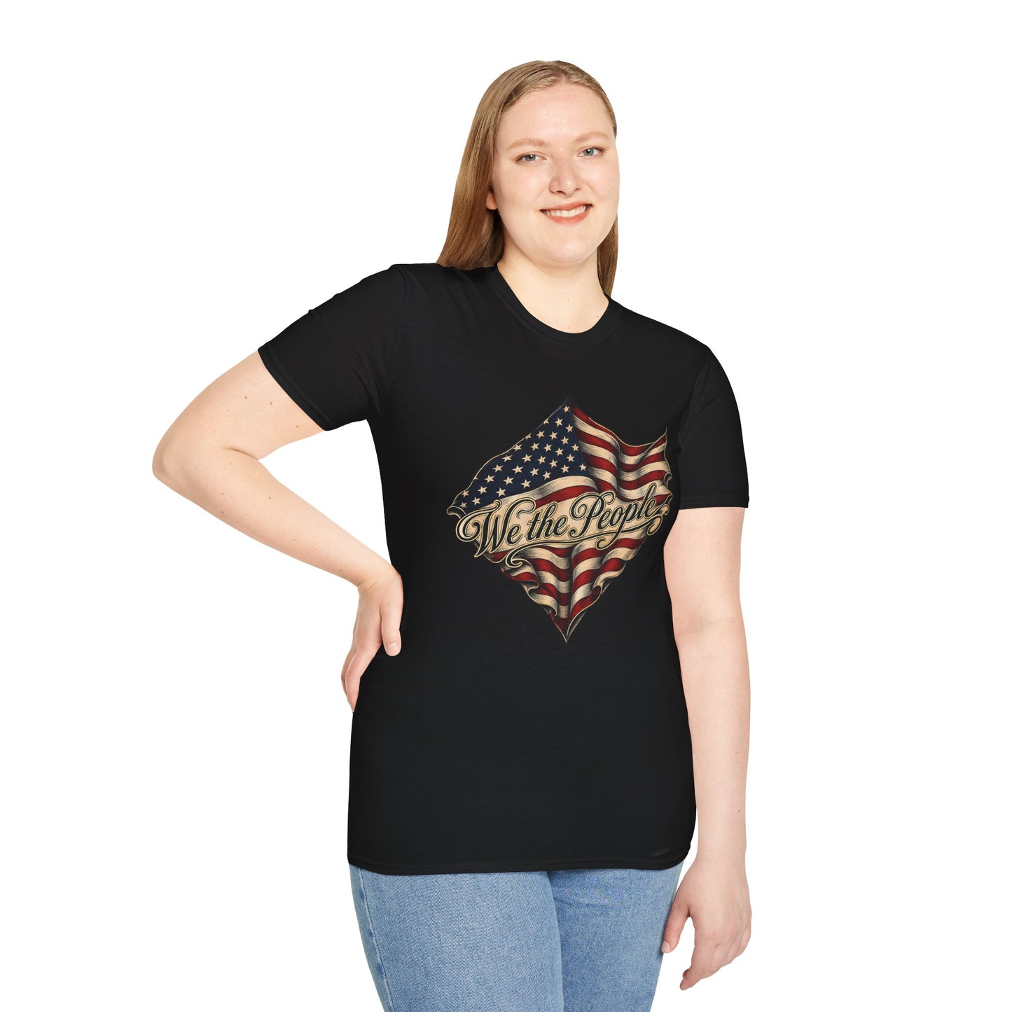 We the People Flag T-Shirt — Vintage American Patriotic Tee