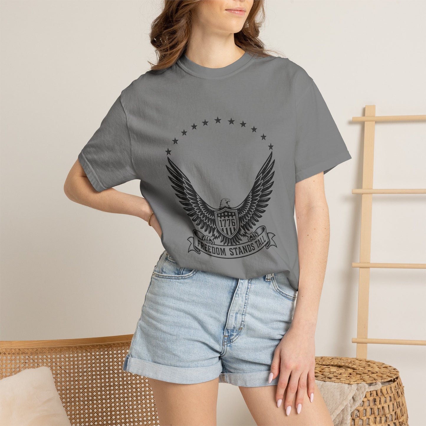 Freedom Stands Tall Eagle T-Shirt — 1776 Patriotic Tee
