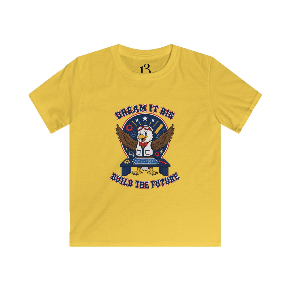 Kids Tee — "Dream It Big, Build The Future" Eagle Graphic