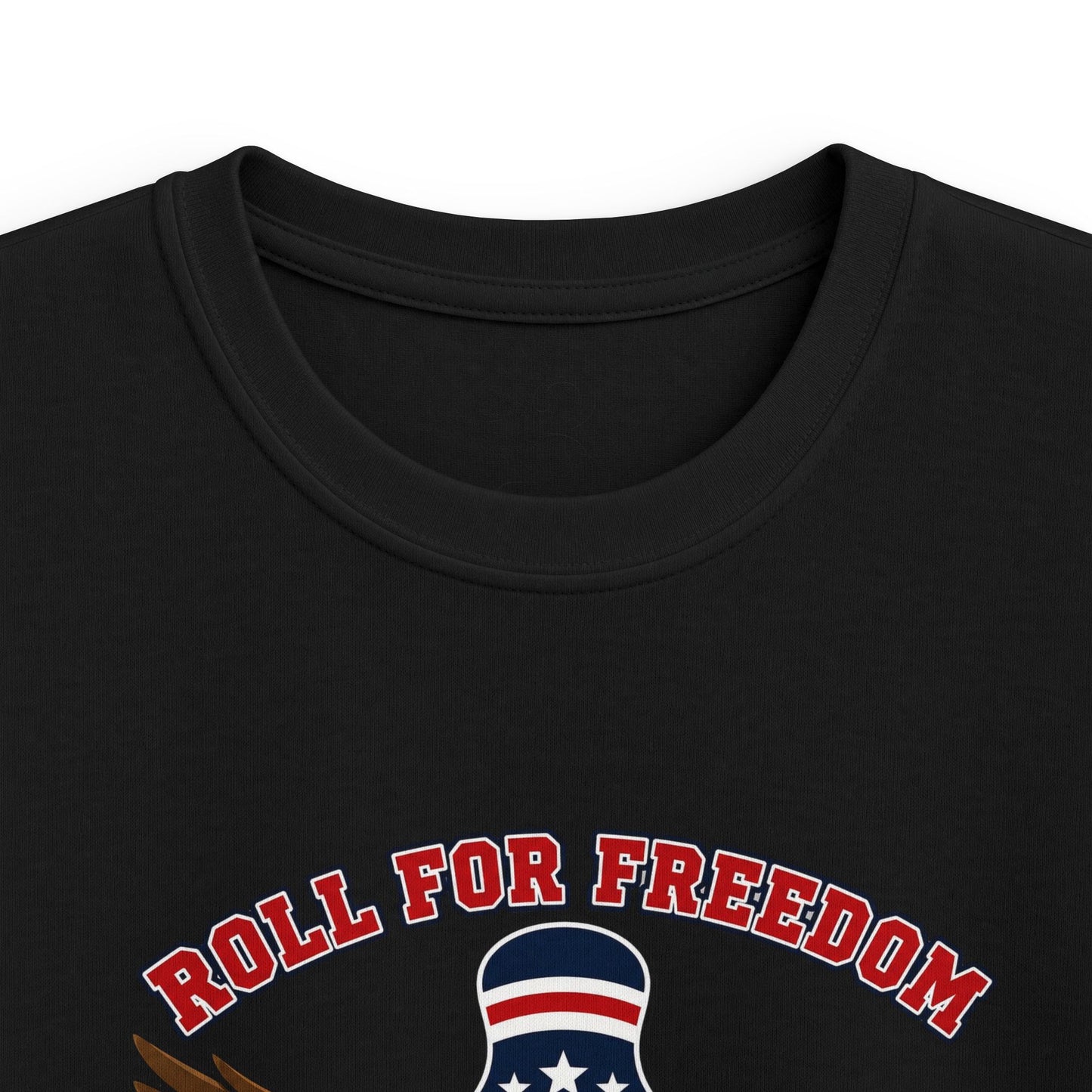 Kids Tee - Bowling Eagle “Roll For Freedom” Patriotic Graphic