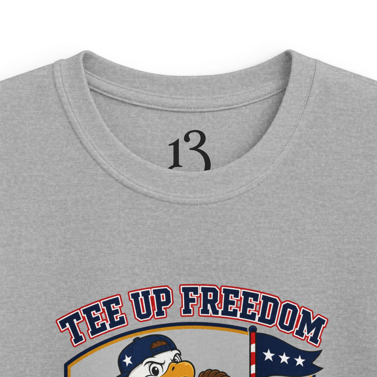 Kids T-Shirt - 'Tee Up Freedom' USA Fairway Crew Golf Graphic Tee for Boys