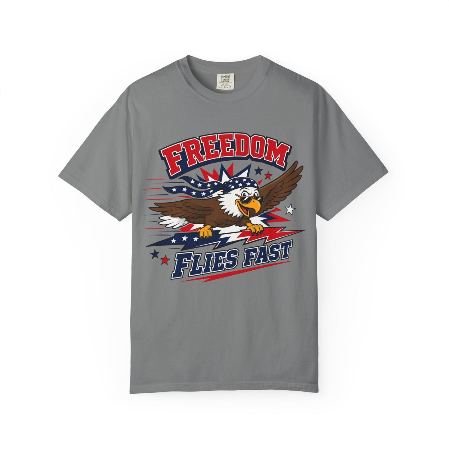 Freedom Flies Fast T-Shirt — Patriotic Eagle Graphic Tee
