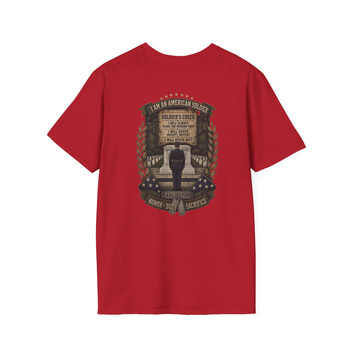 American Soldier Creed T-Shirt — I Am An American Soldier Military Tribute Tee