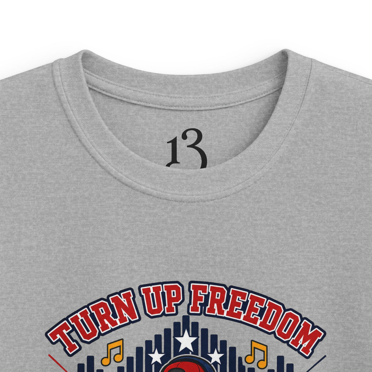 Kids Tee - "Turn Up Freedom" USA Sound Crew Patriotic Eagle Graphic
