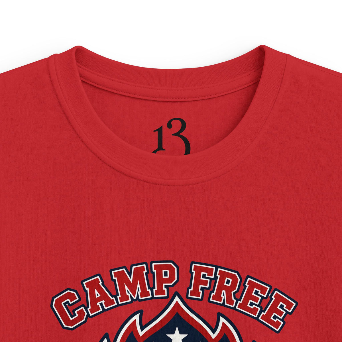Kids Tee - "Camp Free" Eagle Camping Graphic Shirt for Outdoor-Loving Kids