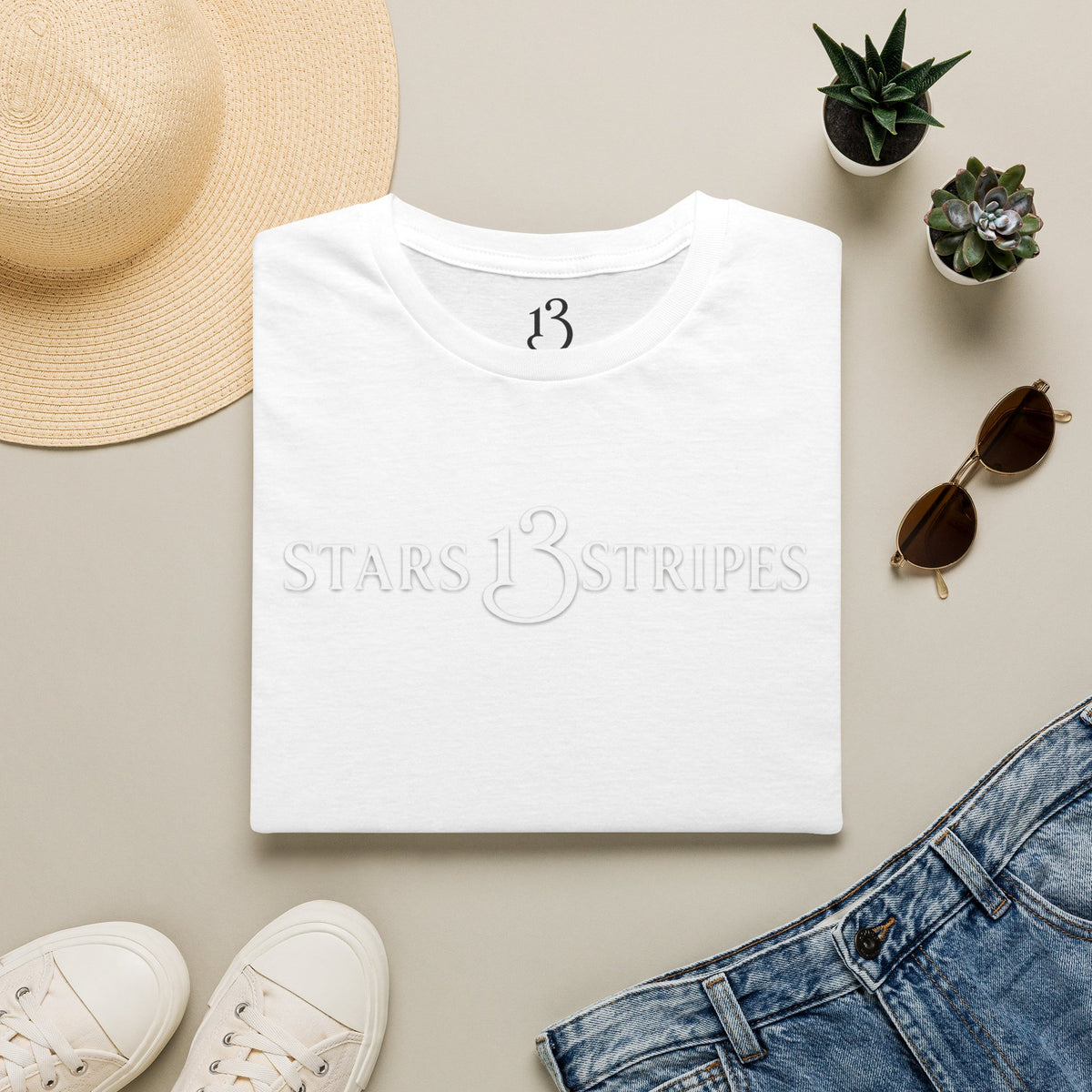 Arlington Soldier, Stars13stripeS Embossed T-Shirt