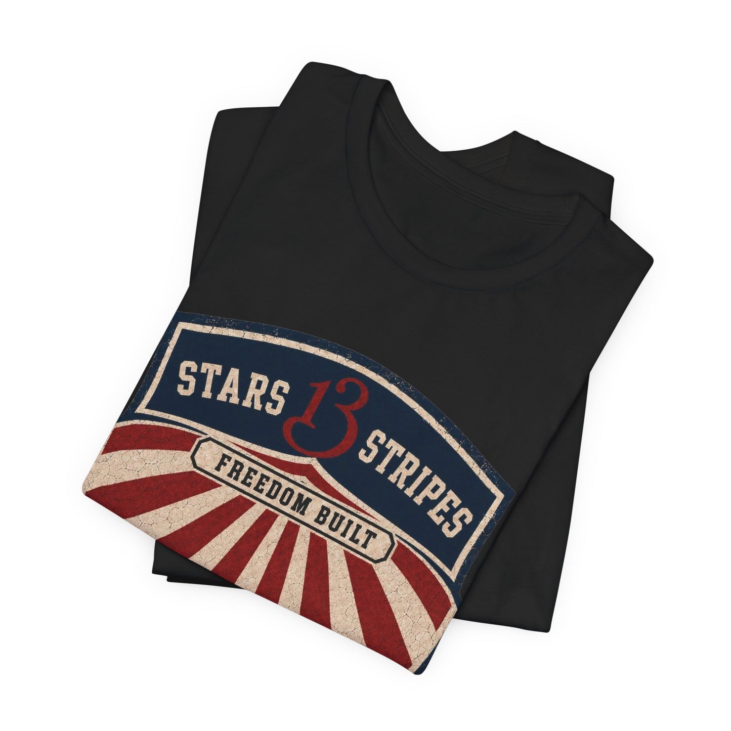 Stars13stripeS Shield T‑Shirt — Freedom Built USA Heritage Tee