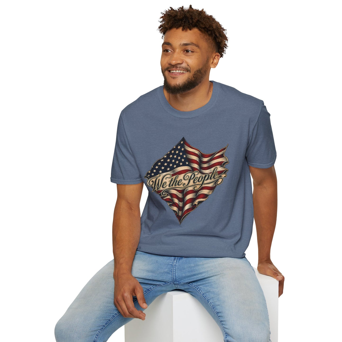 We the People Flag T-Shirt — Vintage American Patriotic Tee