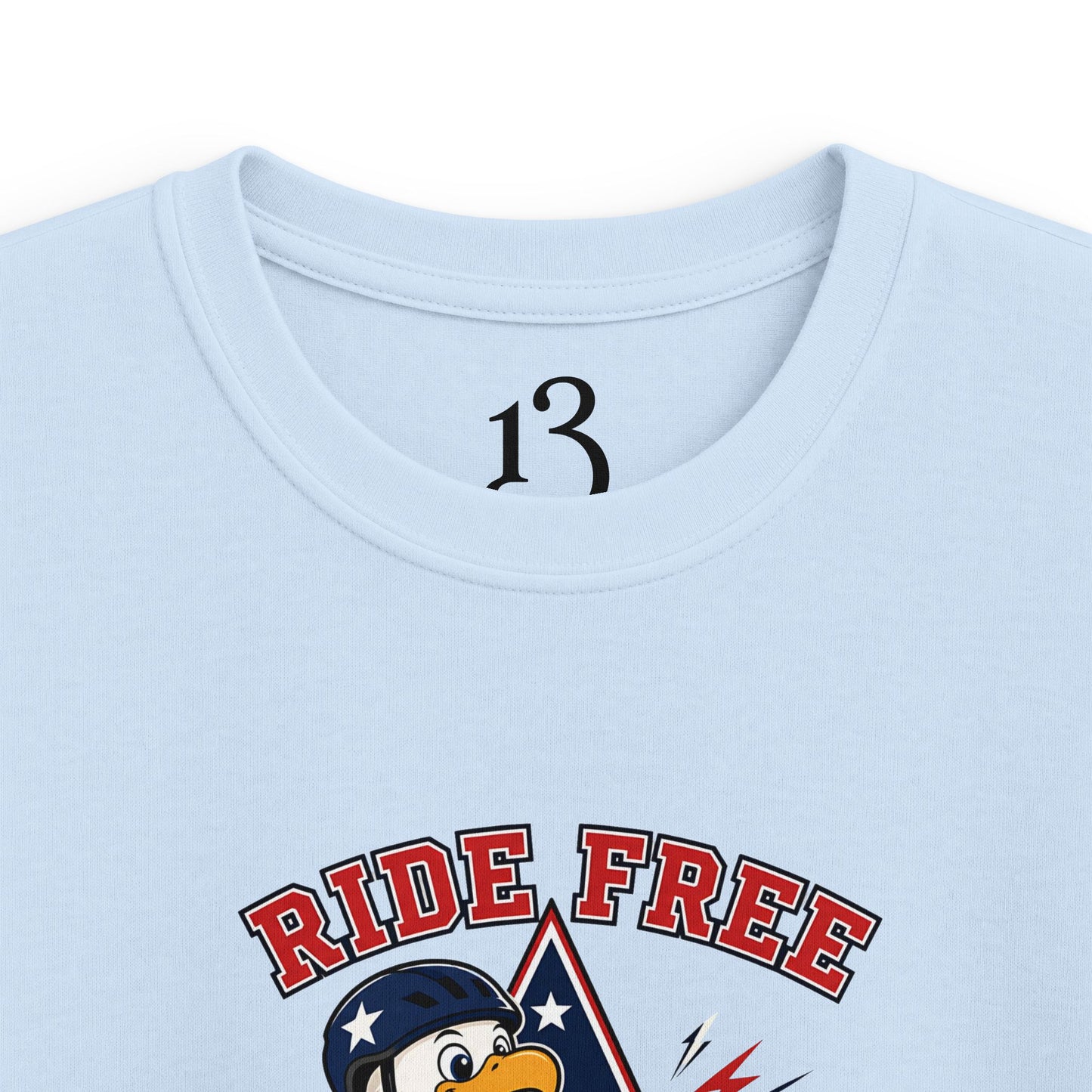 Kids' Bicycle Tee — "Ride Free" Retro Biker Graphic