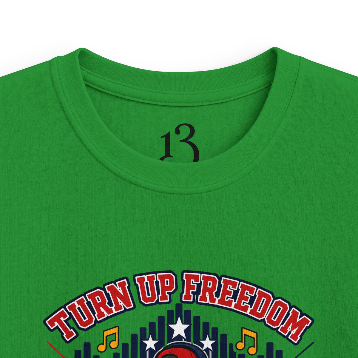 Kids Tee - "Turn Up Freedom" USA Sound Crew Patriotic Eagle Graphic