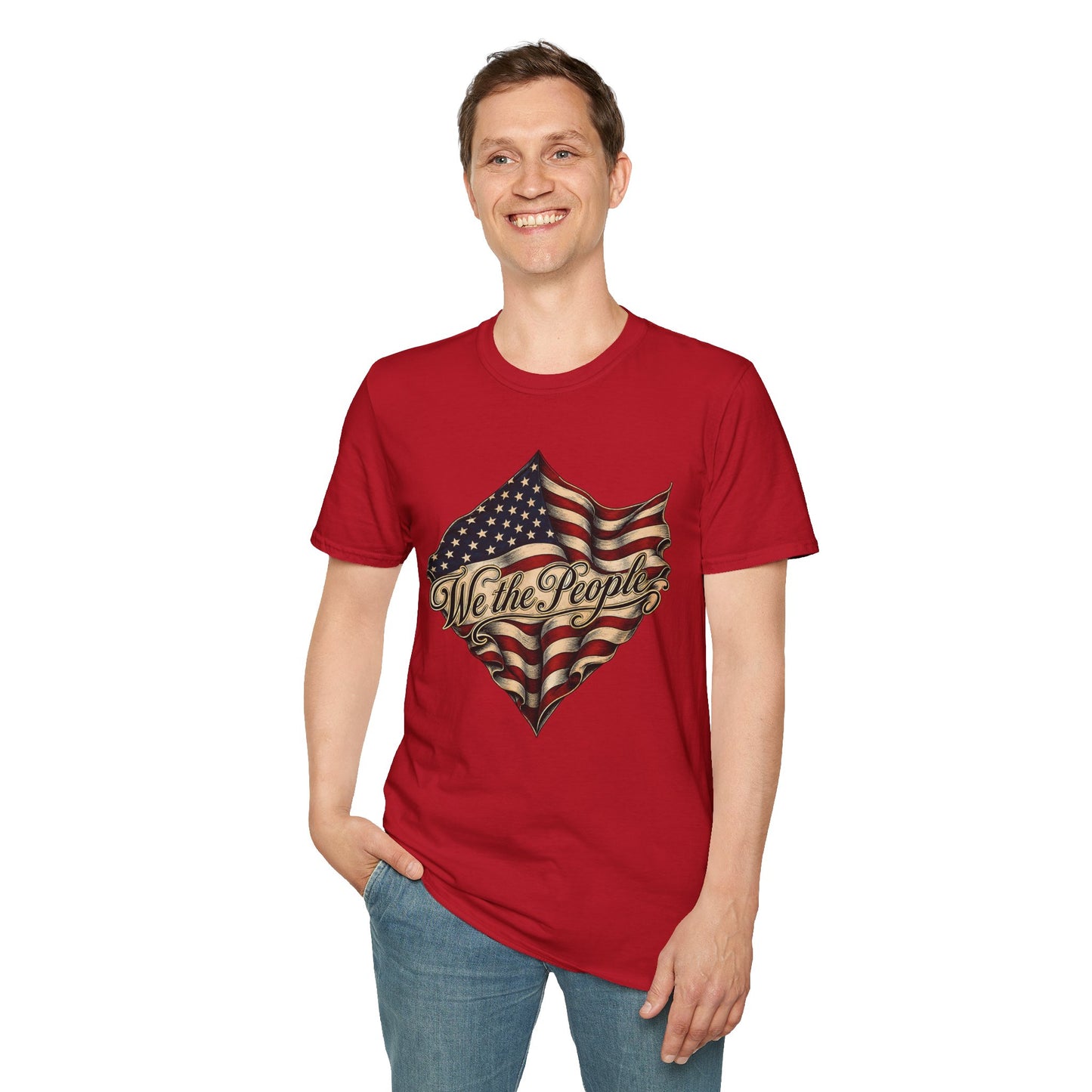 We the People Flag T-Shirt — Vintage American Patriotic Tee