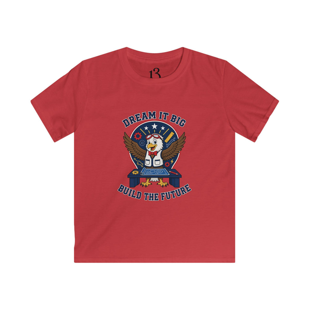 Kids Tee — "Dream It Big, Build The Future" Eagle Graphic