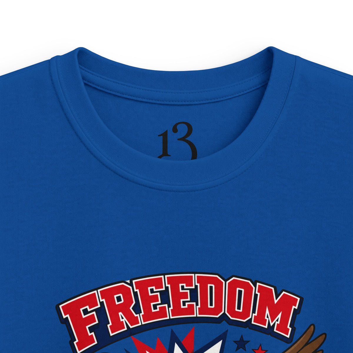 Kids Tee — "Freedom Flies Fast" Patriotic Eagle Shirt for 4th of July