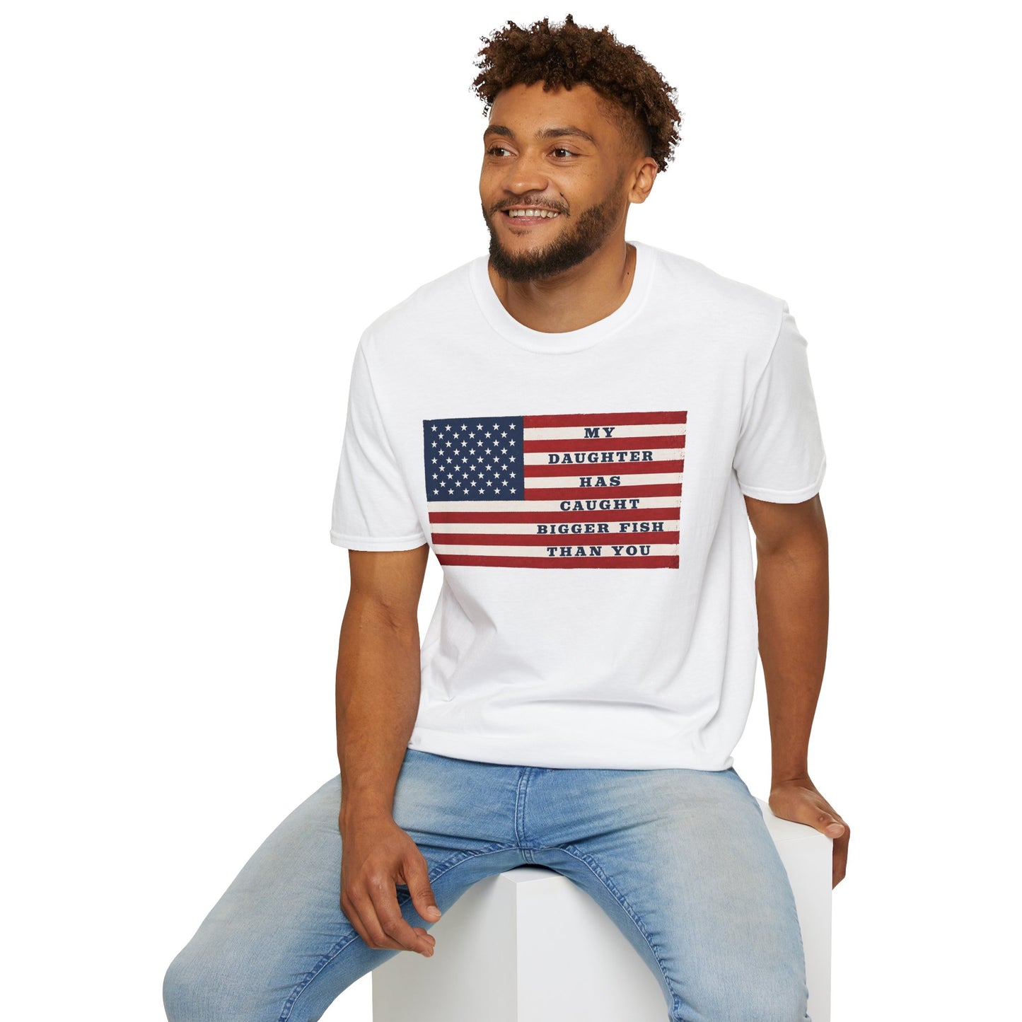 Patriotic 'My Daughter Has Caught Bigger Fish Than You' T-Shirt