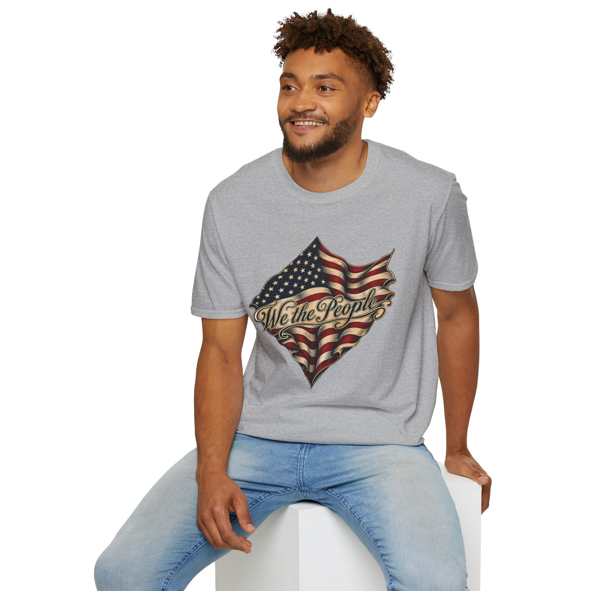 We the People Flag T-Shirt — Vintage American Patriotic Tee