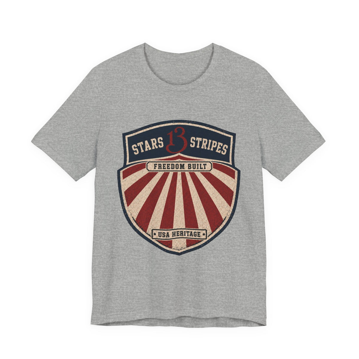Stars13stripeS Shield T‑Shirt — Freedom Built USA Heritage Tee