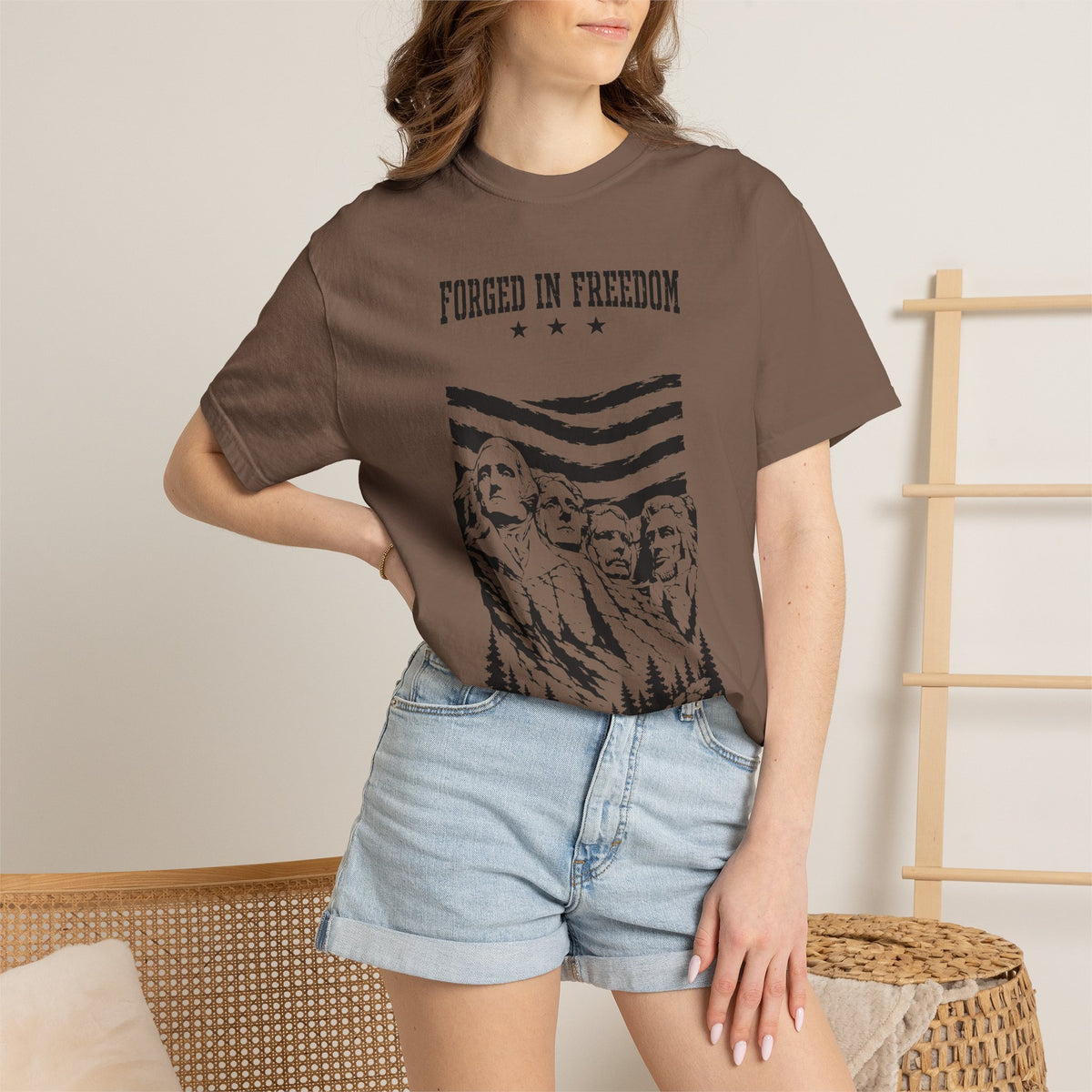 Forged in Freedom T-Shirt — Mount Rushmore Patriotic Tee (United States of America 1776)