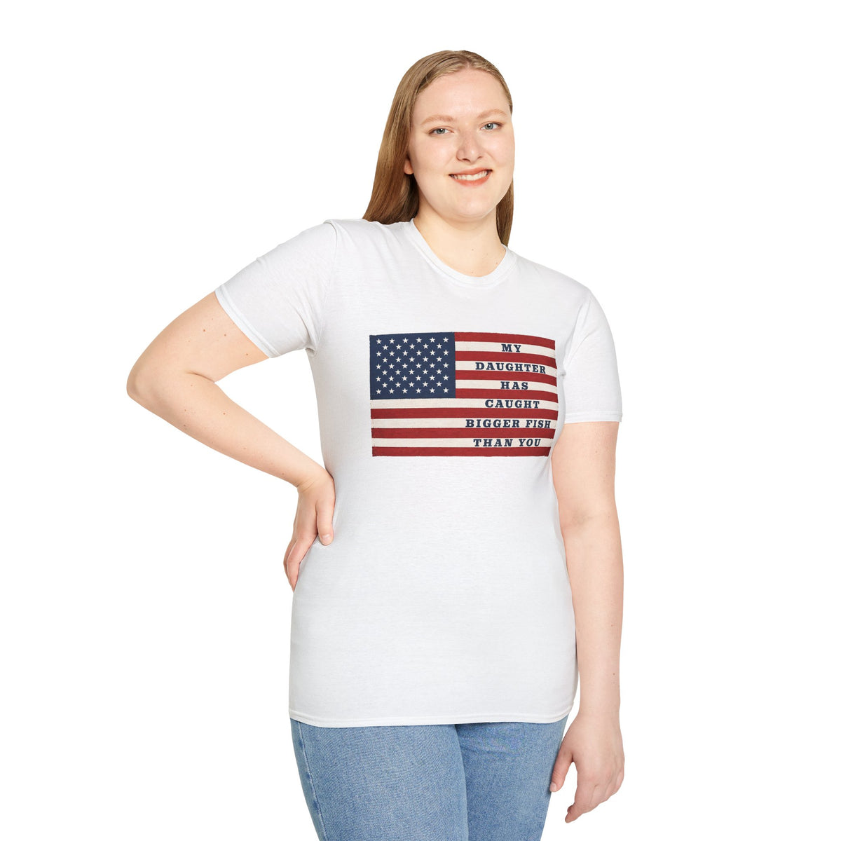 Patriotic 'My Daughter Has Caught Bigger Fish Than You' T-Shirt