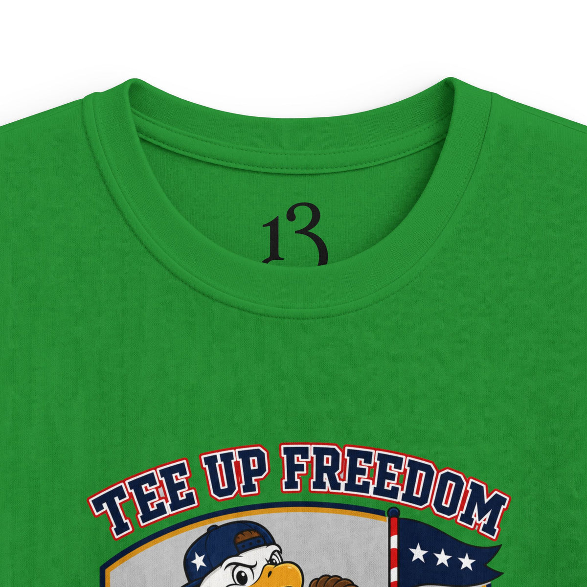 Kids T-Shirt - 'Tee Up Freedom' USA Fairway Crew Golf Graphic Tee for Boys