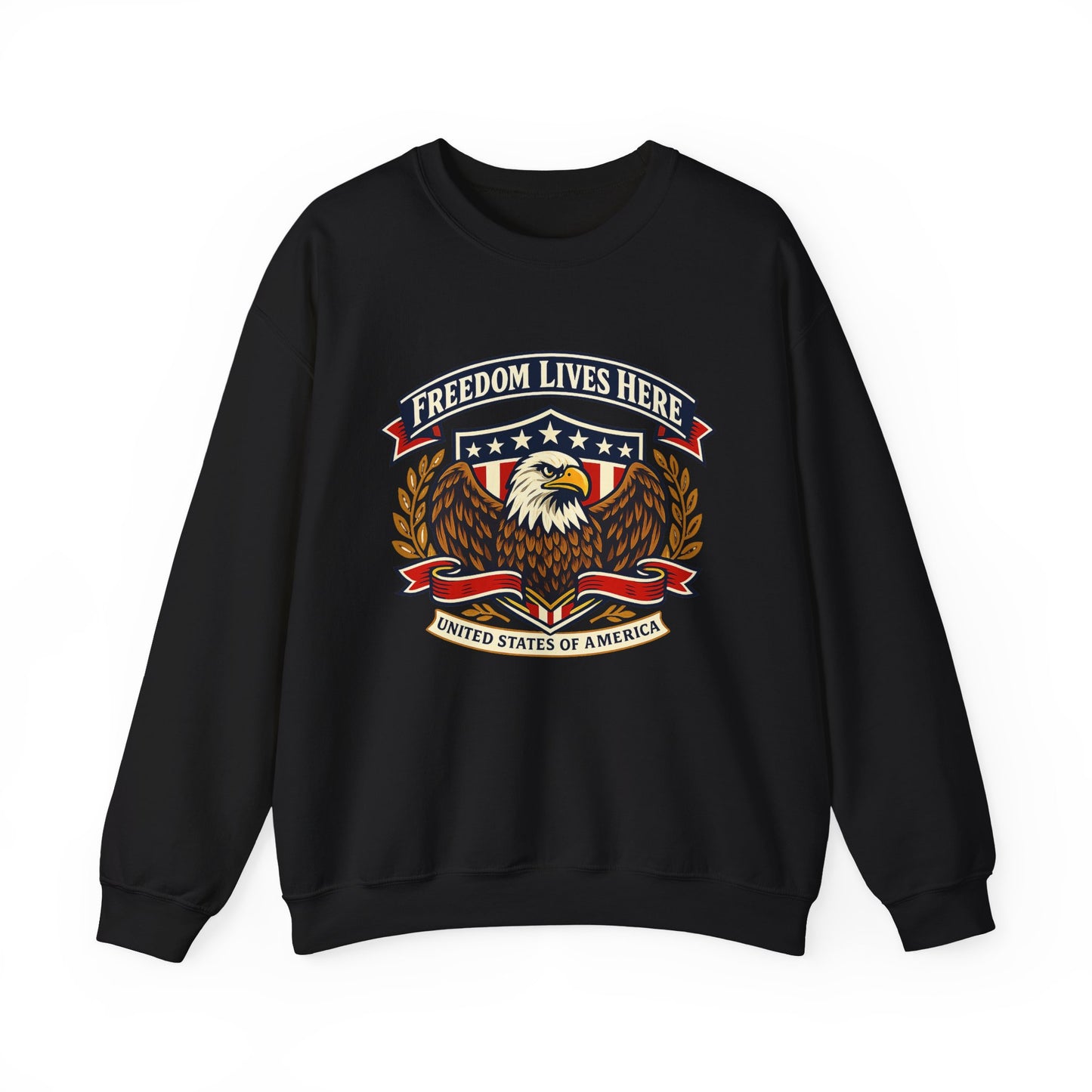 Freedom Lives Here Eagle Crewneck Sweatshirt