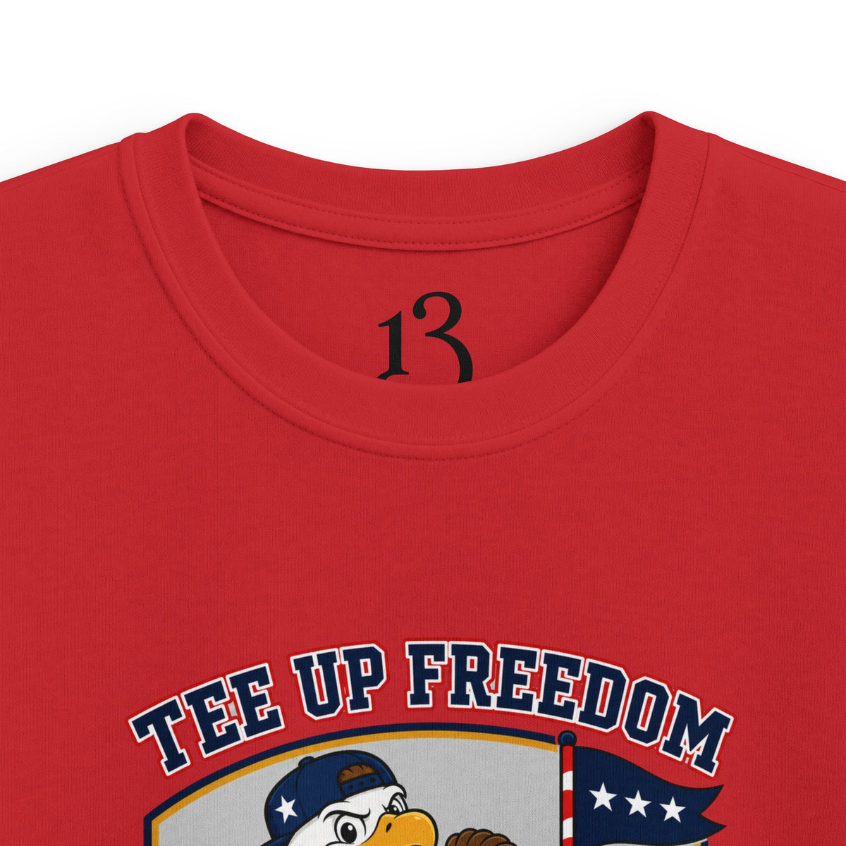 Kids T-Shirt - 'Tee Up Freedom' USA Fairway Crew Golf Graphic Tee for Boys