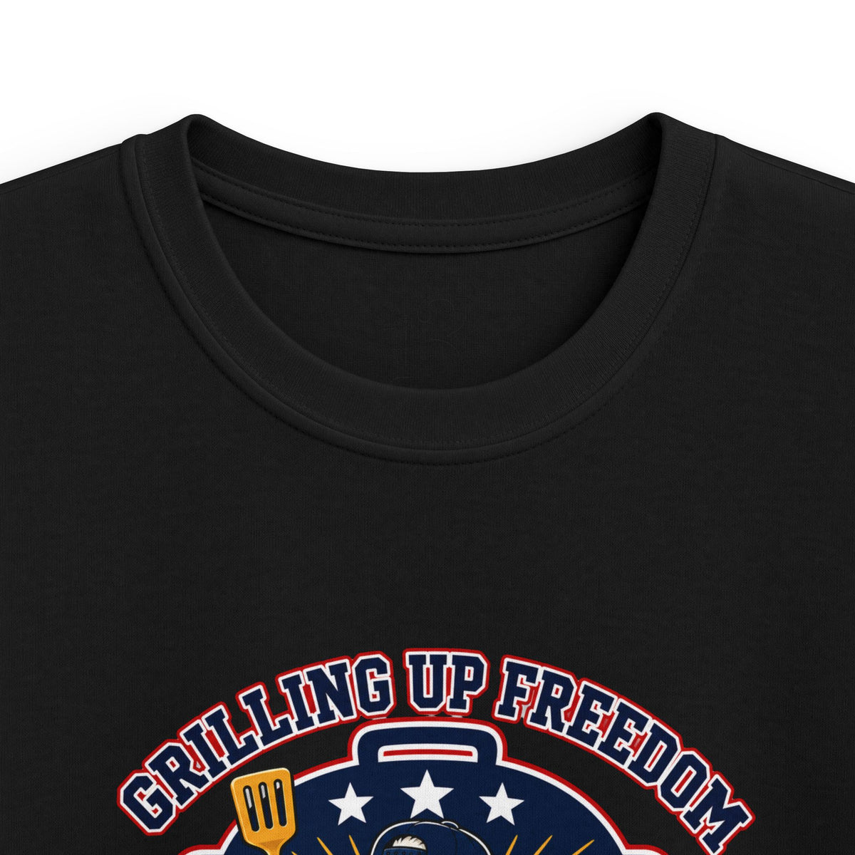 Kids T‑Shirt — "Grilling Up Freedom" USA Cookout Crew Patriotic BBQ Tee