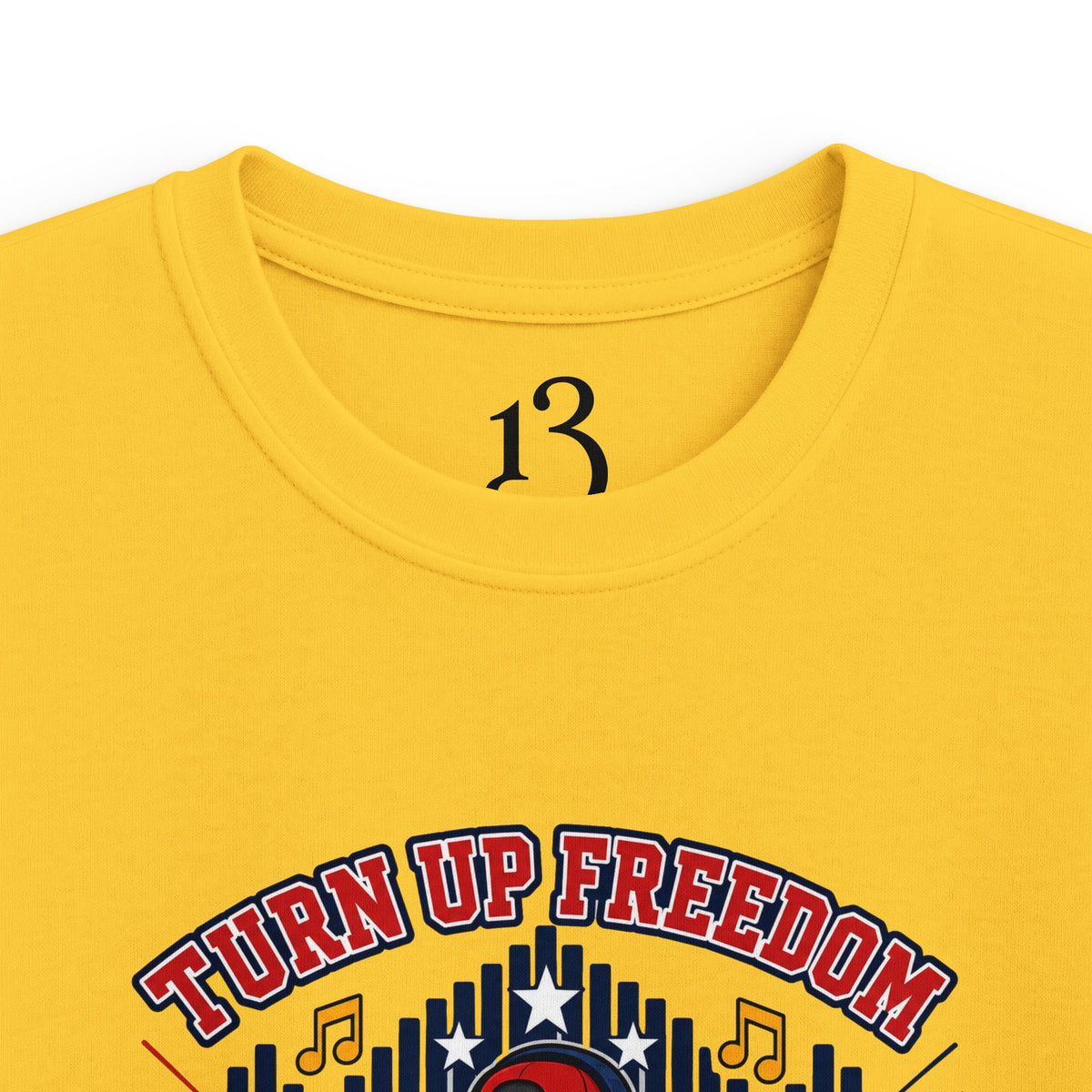 Kids Tee - "Turn Up Freedom" USA Sound Crew Patriotic Eagle Graphic