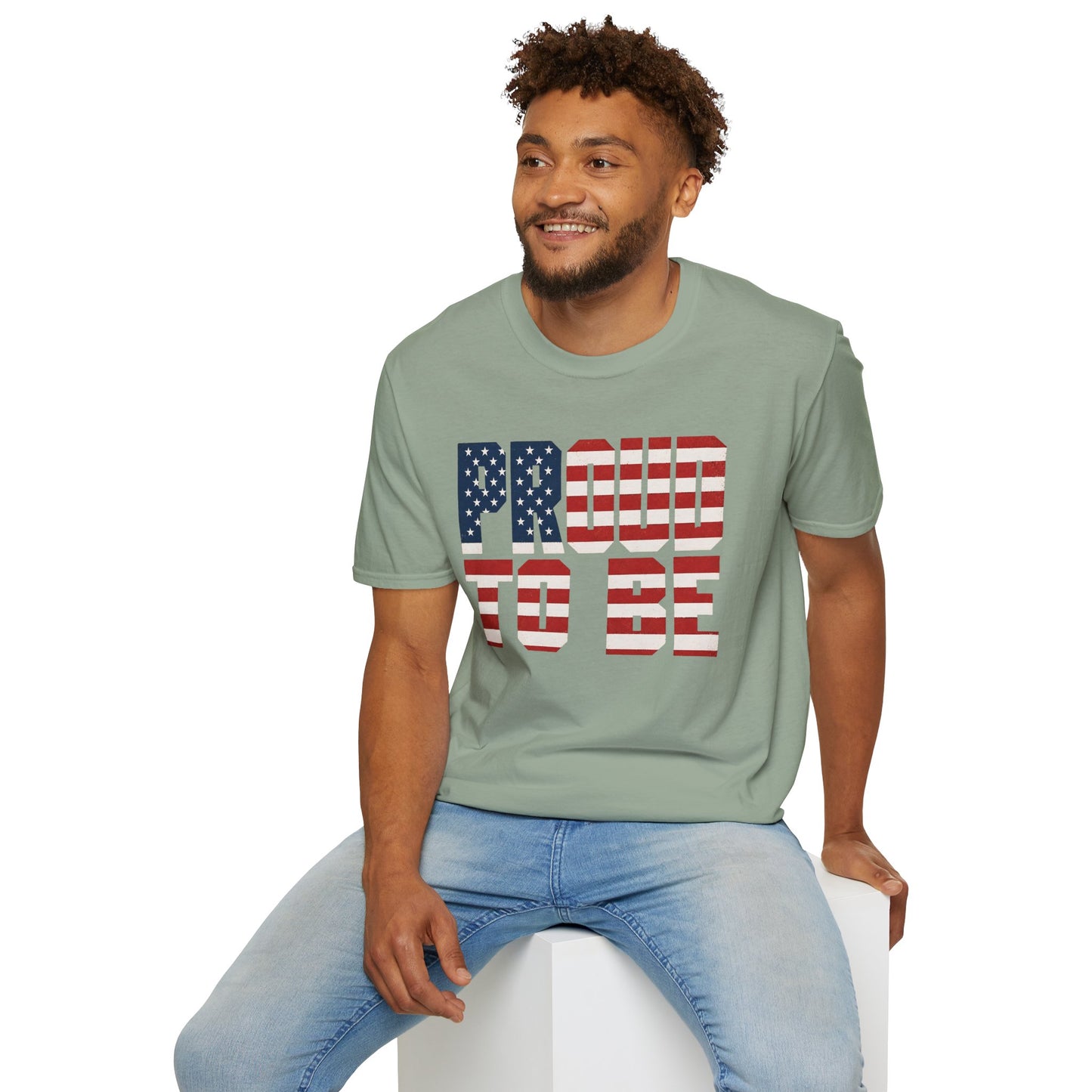 Proud To Be American T-Shirt — Patriotic USA Flag Graphic Tee