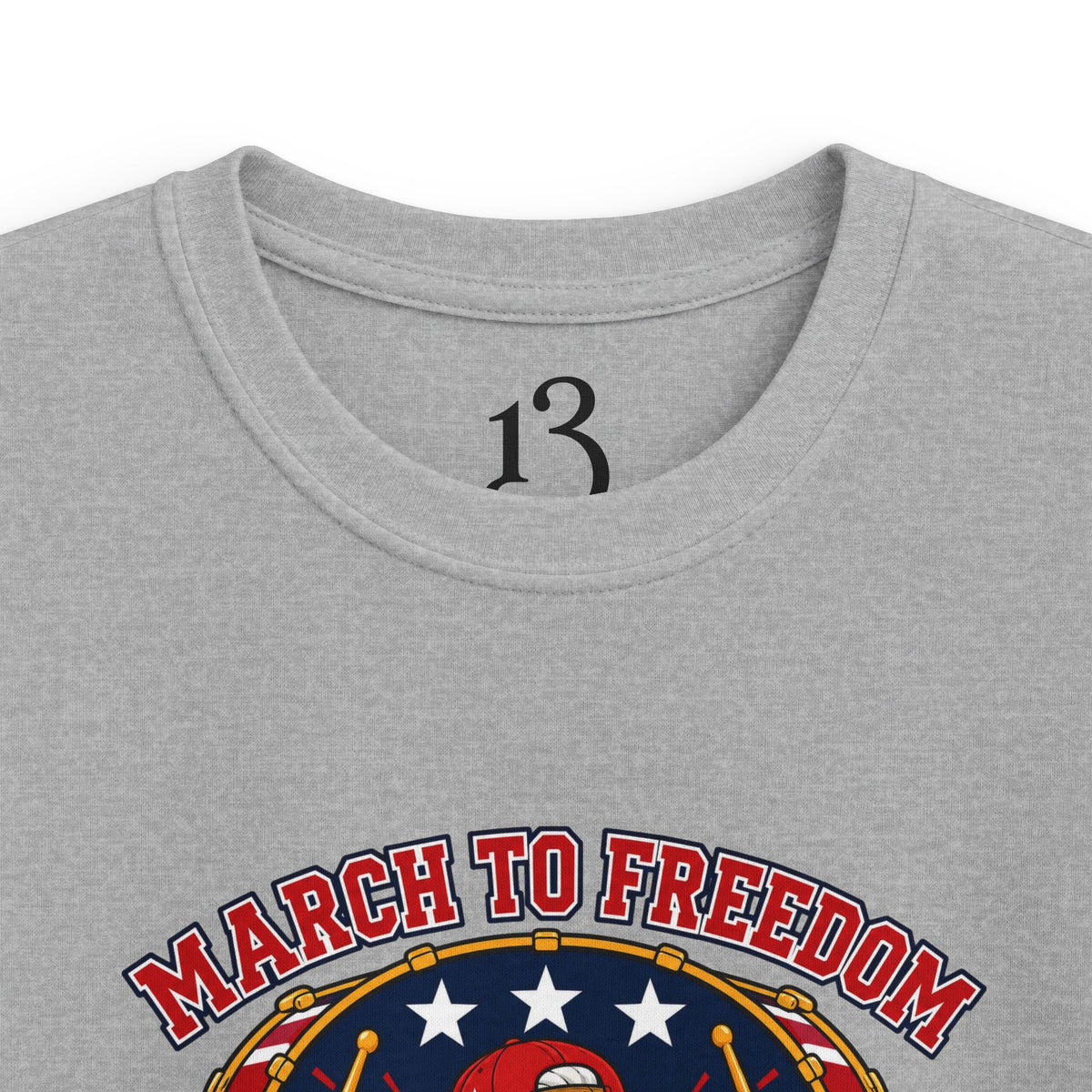 Kids Patriotic Eagle Tee - 'March to Freedom' Drumline Shirt