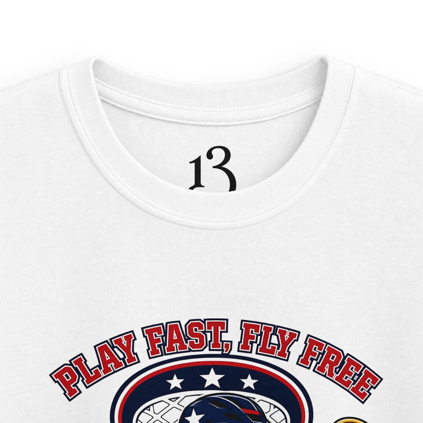 Kids Lacrosse Tee - 'Play Fast, Hit Hard' Eagle Lacrosse Graphic Shirt