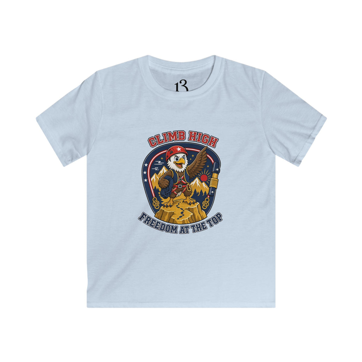 Kids T-Shirt – “Climb High, Dream Big” Adventure Graphic Tee