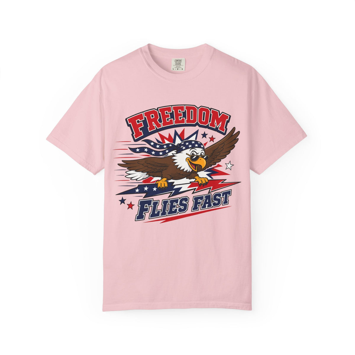Freedom Flies Fast T-Shirt — Patriotic Eagle Graphic Tee
