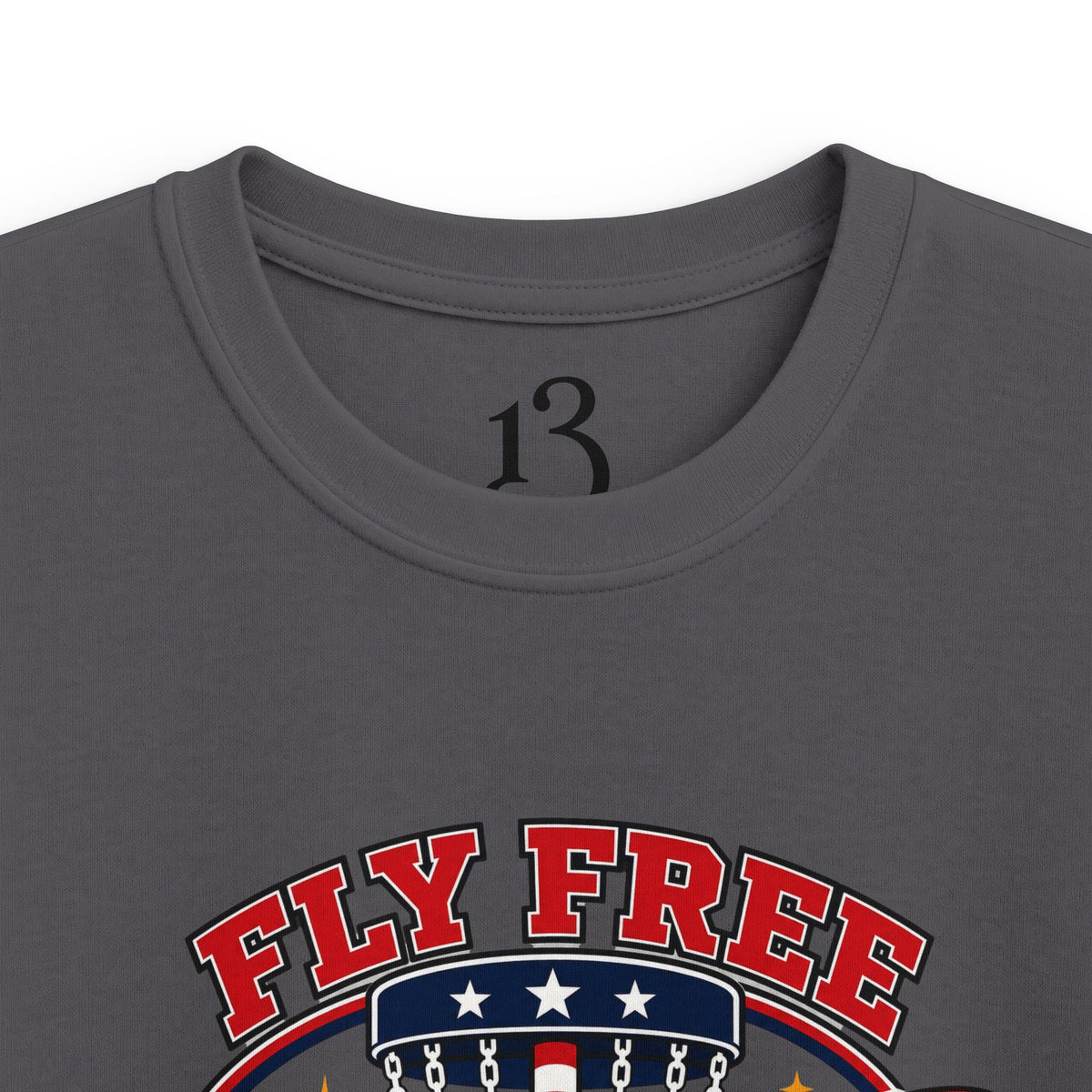 Kids Tee — "Fly Free USA Disc Crew" Patriotic Eagle Graphic